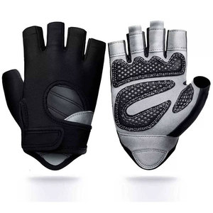 Guantes Deportivos Econex de Medio Dedo con Estampado, Unisex, para Levantamiento de Pesas y Ciclismo, Transpirables, Recubiertos de Poliuretano, Cierre de Tirón, Nailon - Product Image 6