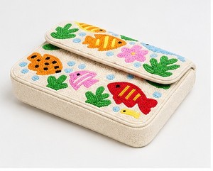 Bolso de hombro de fieltro no tejido con aplique de pez de dibujos animados, con una sola correa, para mujer, para uso diario en la playa, al mejor precio. - Product Image 6