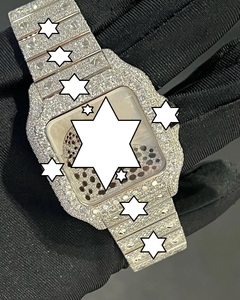 Reloj de Lujo con Moissanita VVS, Acero Inoxidable, 41 mm, Movimiento Automático Japonés, Edición Limitada, Bisel con Diamantes Rosa Rubí, Esfera Cuadrada - Product Image 1
