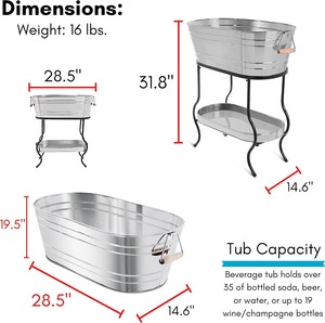 Premium <b>Stand</b> Base Ice Tubs For Outdoor Party Events Stylish Beverage Cooling <b>Bucket</b> Garden And Lawn Wedding Use From India - Product Image 4