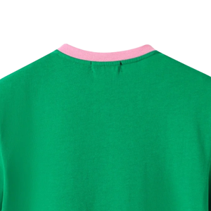 AKA เสื้อเชิ้ตเฮนลีย์พรีเมี่ยมสีเขียวสีชมพู เสื้อเชิ้ตผู้หญิง กระดุมหน้า แขนสั้น ลำลอง แฟชั่นกรีก - Product Image 5