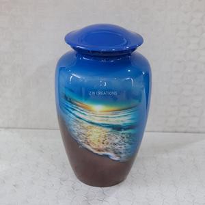 Urna de Cremación de Aluminio Ocean Beach, Moderna y Tradicional, Religiosa, para Cenizas Humanas, Artículos Funerarios, Urna de Cremación para Adultos de 10 Pulgadas - Product Image 3