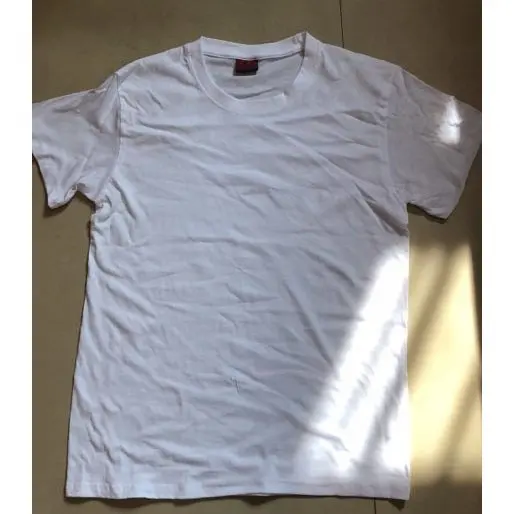 Kaus Pria Putih Polos Grosir Sesuai Pesanan dengan Logo Merek Anda T-shirt Kerah O