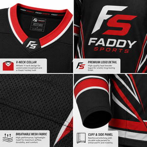 Custom Ice Hockey Uniform Set Sublimated Long Sleeve Jersey Shorts <b>Socks</b> Private Label OEM Teamwear Uniforms - Product Image 3