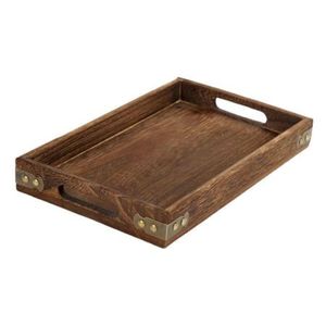 Bandeja de Servir Rectangular de Madera de Acacia Hecha a Mano con Asas, Bandeja Decorativa para Mesa de Centro, Comida, Bebidas, Otomana - Product Image 6