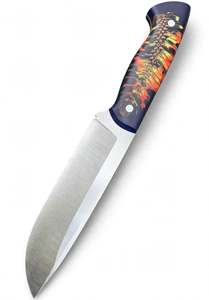Cuchillo Utilitario de Hoja Fija de Acero Inoxidable con Mango Personalizado de Resina Epoxi con Diseño de Piña, Herramienta EDC - Product Image 6