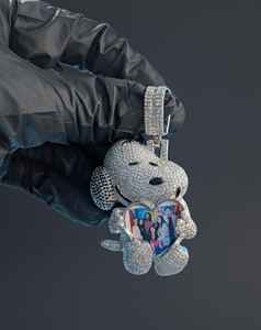 VVS Moissanite Diamond Iced Out Custom <b>Dog</b> Photo Pendant Necklace In 925 Silver Hip Hop <b>Memorial</b> Pendant At Wholesale Price - Product Image 1