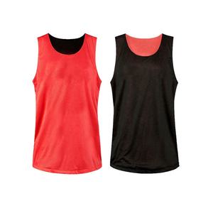 เสื้อกีฬาบาสเก็ตบอลตาข่ายสีม่วงและสีทอง แบบไม่มีแขน ระบายอากาศได้ดี สำหรับผู้ใหญ่ คอกลม ทรงปกติ - Product Image 6