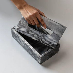JANNAT EXPORT MTB-71, Último Modelo de Dispensador de Papel Tisú Negro con Diseño de Mármol con Vetas Blancas, Ecológico y de Pie para Cocina - Product Image 4