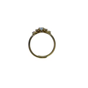 Anillo de Plata de Ley 925 Chapado en Oro con Turmalina Rosa y Topacio Blanco para Mujer, Joyería para Bodas - Product Image 3