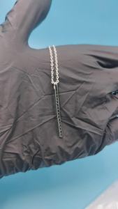 Colgante vertical personalizado con grabado, colgante de moissanita, colgante de plata de ley 925 a la moda, regalo de cumpleaños para mujer - Product Image 2