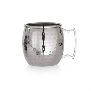 Mug de luxe en acier inoxydable de qualité supérieure, finition miroir martelé, tasse à eau inaltérable, mug à lait en métal de qualité alimentaire avec poignée pour la maison - Product Image 2