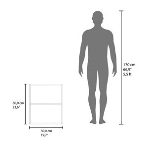 Armadietto da parete Manchester largo 20 pollici con una porta e due ripiani, scaffali da garage - Product Image 4