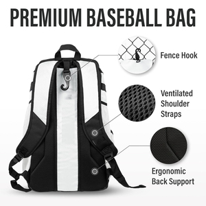 Bolsa de béisbol con fundas para bates, bolsa de gran capacidad para transportar equipo deportivo, para prácticas de equipo, juegos y viajes a torneos - Product Image 3