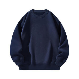Sweat-shirt à col rond oversize pour homme - 100% coton, manches longues, haut d'hiver, broderie de logo personnalisée - Product Image 4