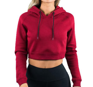 เสื้อฮู้ดดี้ผู้หญิงแบบครอป ดีไซน์โดดเด่น น้ำหนัก 240 กรัม คุณภาพดีที่สุด ขายส่ง ราคาถูก ระบายอากาศได้ดี กำลังเป็นที่นิยม - Product Image 1