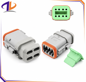 DT06-08SA-E008 ตัวเชื่อมต่อแบบกันน้ำสำหรับยานยนต์  8 ขา  หน้าสัมผัสทองแดง  ตัวเรือนไนลอน  รุ่น DT  ปลั๊กแบบฝาครอบยาว - Product Image 1