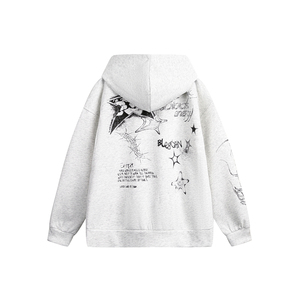 เสื้อฮู้ดซิปผ้าฟลีซเนื้อหนักคุณภาพสูง 100% ผ้าฝ้าย สำหรับฤดูหนาว สไตล์สตรีทแวร์ พิมพ์ลายดิจิทัล  แบบยูนิเซ็กส์ - Product Image 5