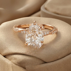 IGI Certified & VVS Clarity Pear Cut Lab Grown Diamond Engagement <b>Ring</b> for Gifting Propose <b>Ring</b> Fine Diamond <b>Ring</b> for Sale - Product Image 1