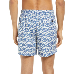 Short de bain pour homme style urbain 100% coton, taille élastique, séchage rapide, imprimé, avec poches, pour la plage et le fitness, couleur unie - Product Image 2