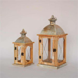 Farol de Madera para Velas Navideñas, Diseño Clásico, Ecológico, para Decoración del Hogar y Jardín, Varios Colores - Product Image 6