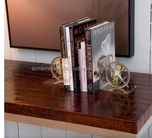 Luxury Metal Bookends with Globe Style Perfect for Adjustable <b>Book</b> Holder and Stylish Table Decoration Elegant Home Decor Accent - Product Image 3