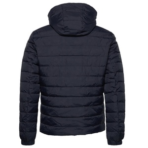 Doudoune noire légère compressible pour hommes Manteau long à capuche Manteau d'hiver personnalisé Vestes épaisses rembourrées à bulles d'air - Product Image 4