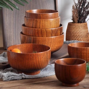 Bol en bois massif de qualité supérieure, écologique, pour la cuisine et la table à manger, disponible en grande quantité - Product Image 4