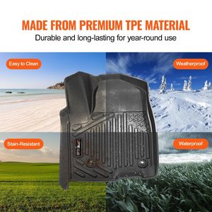 Tappetini Auto per Chevrolet Silverado/GMC Sierra 1500 2500/3500 HD 2019-2024/2020-2024, Set 3 Pezzi per Fila Anteriore e Seconda Fila - Product Image 4