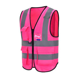 Veste de sécurité haute visibilité imperméable en gros avec bandes réfléchissantes, plusieurs poches, veste de travail unisexe - Product Image 2