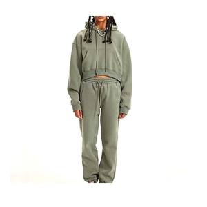 เสื้อผ้าแฟชั่นผู้หญิงคุณภาพสูง ชุดวอร์มลำลองสำหรับฤดูหนาวบุขนเฟลซเชอร์ปา พร้อมดีไซน์ของตัวเอง - Product Image 1