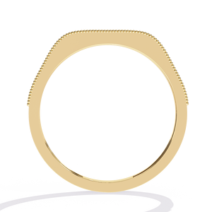 Bague d'éternité personnalisée en or 14K 18K avec diamants de laboratoire, diamant rond brillant VVS, bague Milgrain – Fabricant - Product Image 4