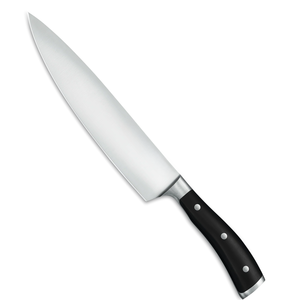 Cuchillos de Chef Profesionales de Acero Inoxidable, Cuchillos de Cocina con Hoja Afilada, Mango Negro con Triple Remache para Cortar Carne y Verduras - Product Image 4