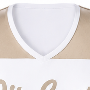 เสื้อเจอร์ซีย์เชียร์ลีดเดอร์สีขาวเบจแบบซับลิเมชั่น แขนกุด สำหรับทีมกีฬา ชุดฝึกซ้อม ชุดแข่งขัน ชุดยูนิฟอร์ม - Product Image 5