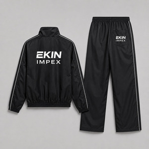 Conjunto Deportivo Personalizado de Nylon para Mujer, Chaqueta Cortavientos y Pantalones Anchos, Ropa Deportiva OEM - Product Image 4