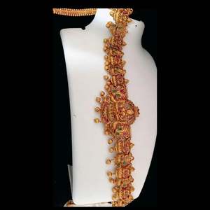 18K Gold Plated Temple Style Matte Hip Chain Body Jewelry for Party - Product Image 1