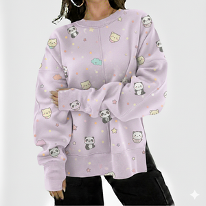 Nouvelle Arrivée Pull Brodé Femme Automne Hiver Séchage Rapide Respirant Col Rond Doublure Polaire Tissu OEM Avant - Product Image 1