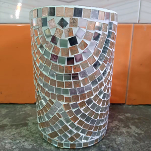 กระถางดอกไม้ดีไซน์โมเสคแก้วหม้อดอกไม้โบราณสำหรับตกแต่งบ้านดีไซน์โมเสก - Product Image 1