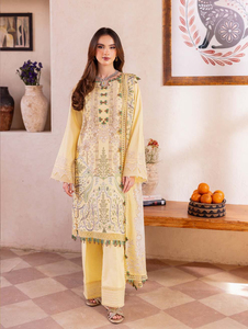 Traje pakistaní étnico para fiesta de mujer, Salwar Kameez de tela Lawn con costuras Patiala, venta al por mayor, cintura natural pakistaní - Product Image 3
