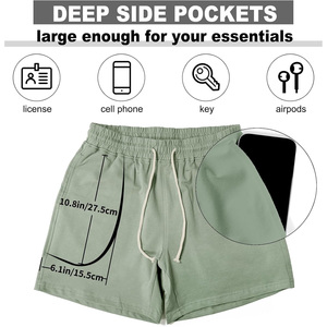Pantalones Cortos Deportivos de Algodón con Bordado Personalizado, Anti-UV, Transpirables, de Secado Rápido, Tejido de Lana, Casuales, para Hombre, Exportación OEM, Pakistán - Product Image 5