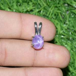 จี้พลอยไพลินสีชมพูธรรมชาติ วินเทจ รูปดาว เงินแท้ 925 เครื่องประดับพลอยสำหรับผู้หญิง - Product Image 1