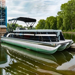 Bateau ponton sportif de 27 pieds avec toit à dégagement rapide à vendre, coque en aluminium de haute qualité, meilleur prix - Product Image 1