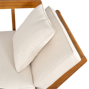Modern Solid Teak Wood Outdoor <b>Daybed</b> Sofa Patio Lounge Furniture with <b>Cushions</b> for Villa Resort Garden Poolside - Product Image 5