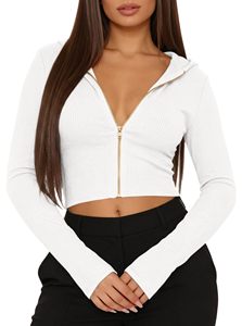 Custom Women's Winter <b>Cropped</b> <b>Zip</b>-<b>Up</b> Hoodie with Full Front Zipper Personalized Logo Casual Streetwear Boutique Collections - Product Image 5