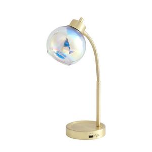 Lampada da Tavolo a Forma di Sfera Iridescente Dorata - Product Image 1