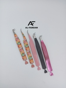 Pince à cils professionnelle pour extensions, à 90 degrés, en acier inoxydable massif, personnalisée pour volume de cils - Product Image 5