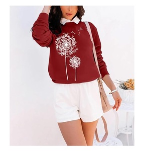 Sudadera de Algodón para Mujer, Diseño Nuevo, Lujosa, de Manga Larga, con Hombros Caídos, Estampada, Cómoda, Informal, para Invierno, Personalizada - Product Image 3