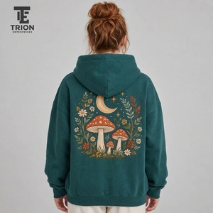 Stylish <b>women</b> embroidery <b>hoodie</b> crafted with <b>soft</b> fabric warm comfort detailed stitching and a modern fit for everyday fashion - Product Image 3