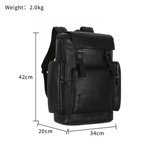Urban Vintage Leather <b>Backpack</b> <b>Waterproof</b> Anti-Theft Laptop Rucksack Genuine Leather Business Pack LBP-0412 - Product Image 5