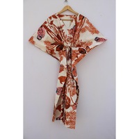 Robe longue bohème vintage indienne à imprimé floral, en coton imprimé numériquement, coupe ample, respirante, décontractée, pour l'été, la plage et les vacances